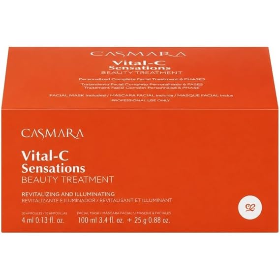 Casmara Vital-C Sensation Beauty Treatment, 2080 Gold Peel Off Mask Treatment, Set of 2 Salon Sessions