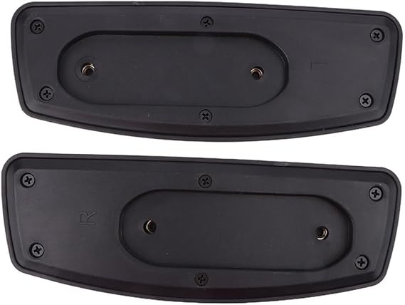 Office Chair Armrest Replacement Pads Anti-Slip Plastic Protective Covers With Pre-Drilled Mounting Holes For Gaming Computer Chair 24x8.5cm Black(Fixed sides)