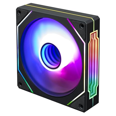 KINGWIN KWI-FAN01 ARGB Infinity Mirror Hydraulic Bearing 120MM CASE Fan - Black