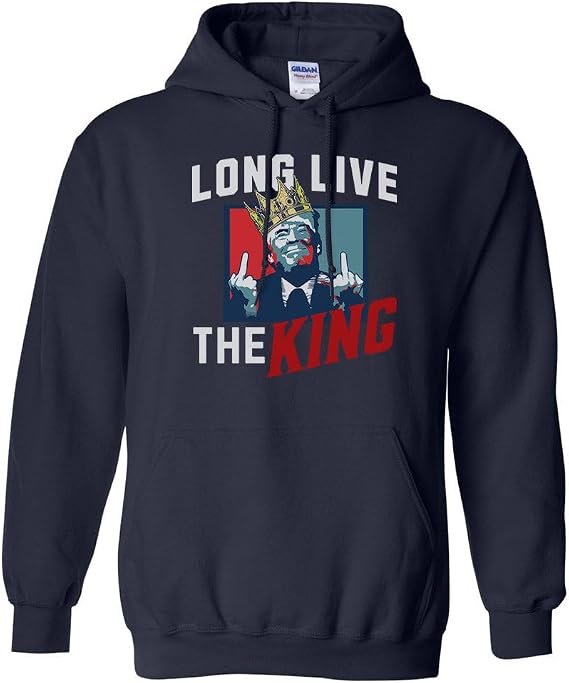 TeesAndTankYou King Trump Middle Fingers Hoodie Sweatshirt Unisex