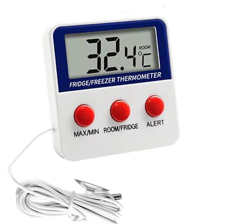 Digital Thermometer with Min/Max Temperature Recording and High/Low Alarm