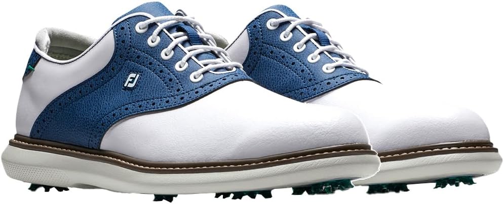 FootJoy FJ Traditions 57901 White/Navy/Gray Men Golf Shoes