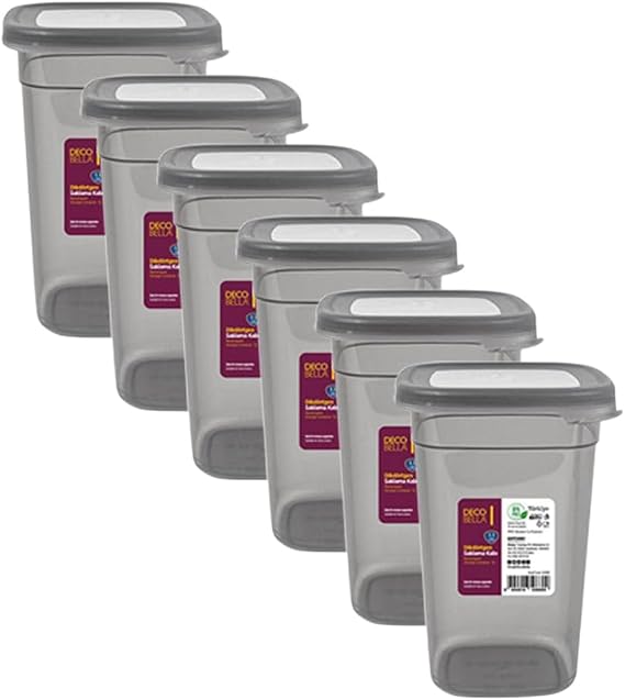 DecoBella 1.1 Lt. Saklama Kabı 6'lı