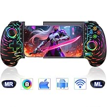 Game Controller for iPhone Android,Programmable Gaming Controller for iPhone w Hall Joystick,800mAh Phone Controller for iPhone iOS Support Xbox Cloud,Steam Link,Call of Duty (Black Crackle)