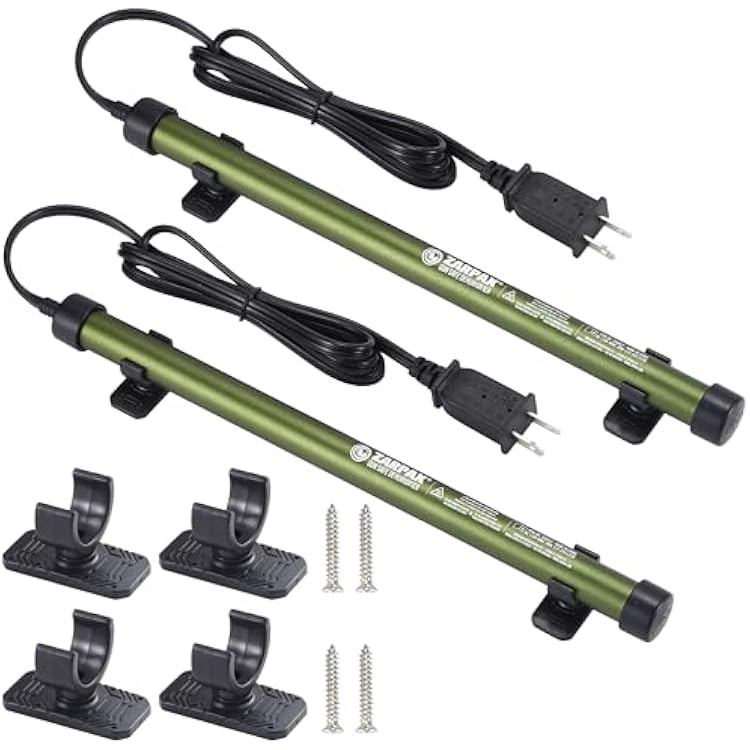 ZARPAX 2 Pack Gun Safe Dehumidifier Rod | Dehumidifier Rod For Enclosed Spaces, Gun Safe & Vault, Cabinets | Protect Valuables & Stop Humidity, Moisture | Foldable, 4 Mounting Brackets | 1230cm