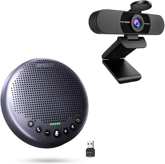 EMEET Luna Plus Kit Bluetooth USB Speakerphone + C960 Webcam