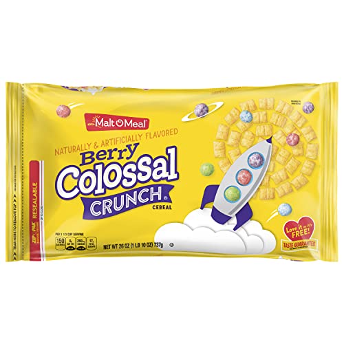 Malt-O-Meal Berry Colossal Crunch Breakfast Cereal, 26 Ounce Pack of 8