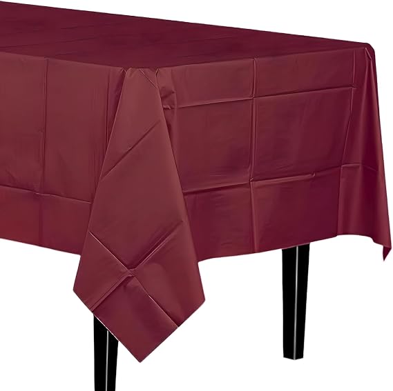 Party Dimensions Single Count Rectangular Plastic Tablecover, 54 by 108-Inch, Berry