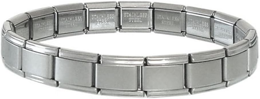 Sexy Sparkles Rhinestone Italian-Style Charm Bracelet Link 9mm Stainless Steel Modular Connector for Bracelets, Watches & Keychains, Customizable Jewelry Accessory