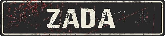 Zada Black Grunge Style Rustic Vintage Look 8" Wide Decal Bumper Sticker for use on Any Smooth Surface