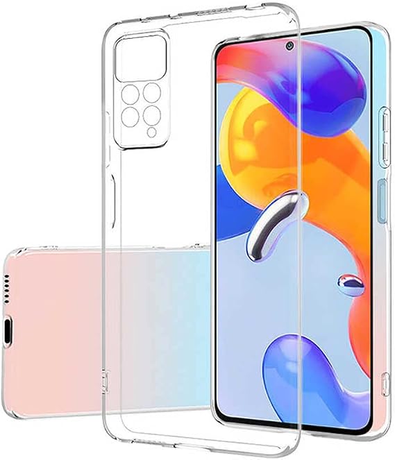 Bzontech Xiaomi Redmi Note 11 Pro 4G/5G ile Uyumlu Kılıf Şeffaf Silikon Kamera Korumalı 3D