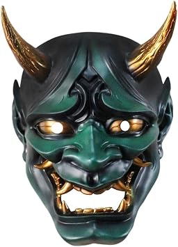 Halloween Mask - Japanese Hannya Mask, Resin Horror Ghost Face Mask Cosplay Ghostface Mask for Stage Performance Props Halloween Party Decor A