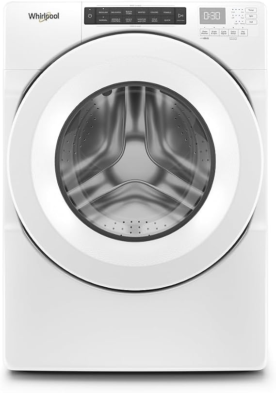 Whirlpool 4.3 cu. ft. White Closet Depth Stackable Front Load Washing Machine with Single Dose Dispenser