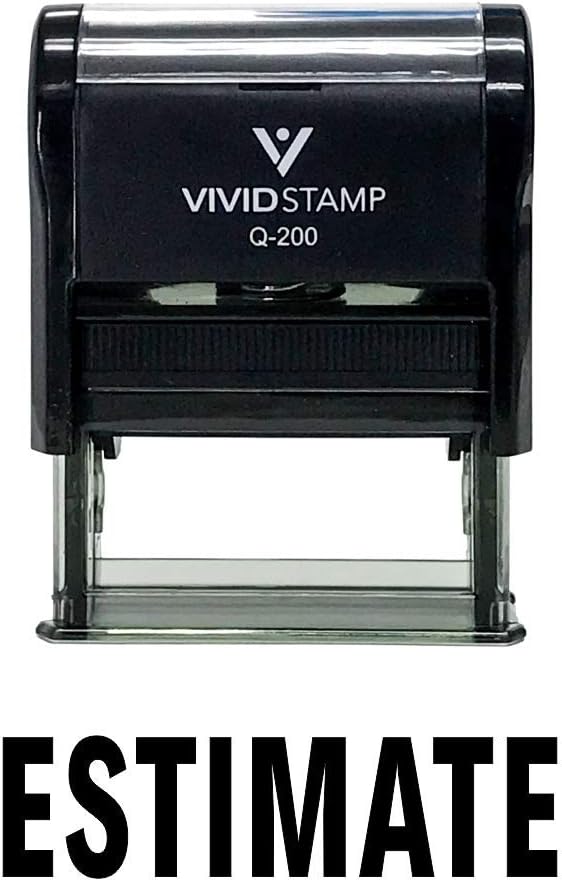 Estimate Self Inking Rubber Stamp (Black Ink) - Medium