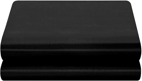 Satin Flat Sheet Only, 1 - Piece Top Sheet, Extra Soft Flat Bed Sheets Sold Separately (Black, Twin - Satin Flat Sheet Only)