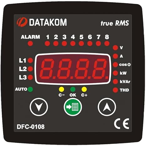 DFC-0108 Power Factor Controller (8 Steps) 96x96mm