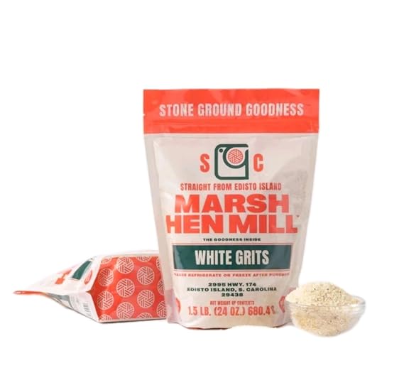 Marsh Hen Mill White Grits, Stone Ground, 24 oz, From Edisto Island SC