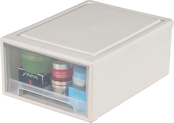 18 Litre Stackable Storage Drawer, Plastic Desktop Storage Drawer, 1 Pack