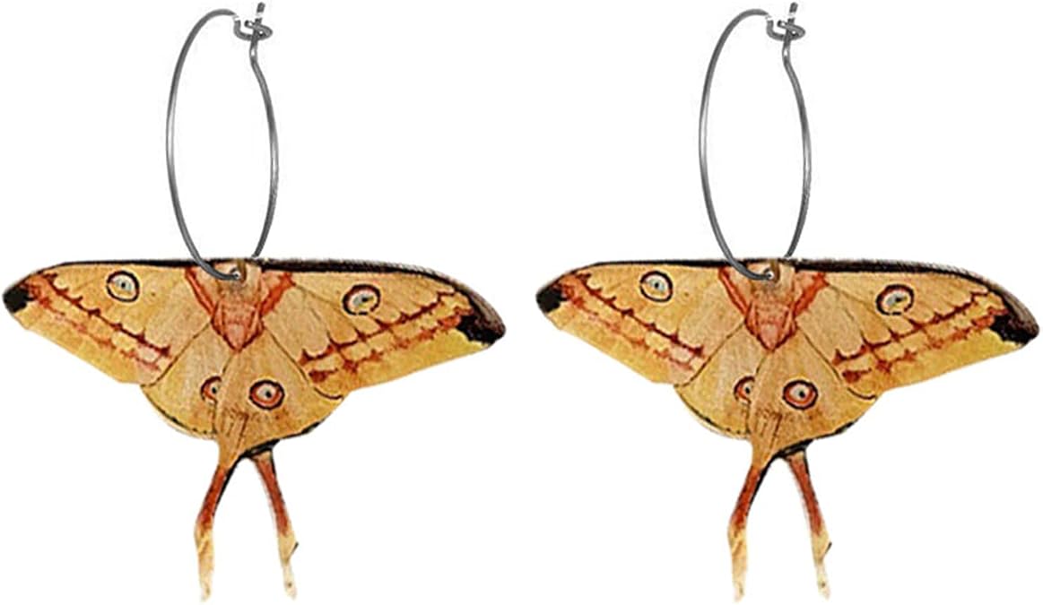 ONLYJUMP Butterfly Colorful Acrylic Earrings Cute Insect Moth Wing Dangle Earrings for Women Animal Insect Butterfly Wings Statement Fashion Earrings
