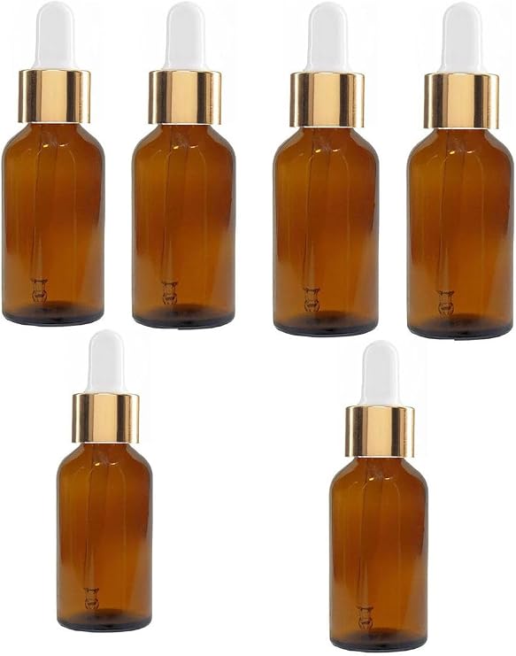 Wellline 50 Cc Cam Damlalıklı Amber Şişe [50 Cc=50Ml X 6 Adet] / Ecza Şişesi/Dropper Şişe 869743170854