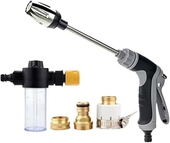 jethose Pressure Washer Nozzle Original - New & Improved 2026 Model, 360 Rotating, Durable Stainless Steel Spray Nozzle(Grey-c, One Size)