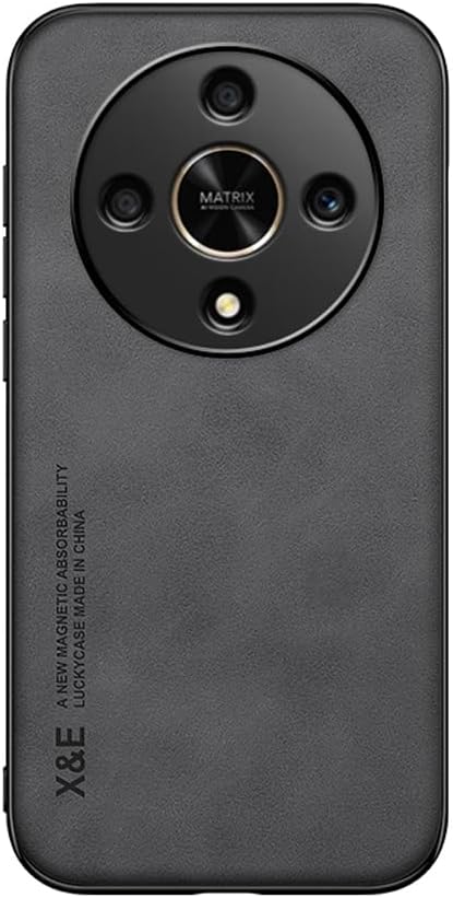 Kepuch Silklike Case for Honor X9b - Cover Bumper Built-in Metal Plate for Honor X9b - Black