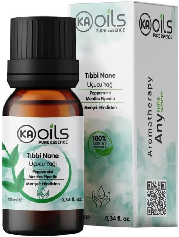 KAOils Medical Mint Essential Oil 10 ml | Peppermint Mentha Piperita Essential Oil | Refreshing & Revitalizing | Headache and Breathtaking Aromatherapy Oil