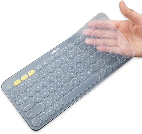 Silicone Keyboard Cover Skin for Logitech K380 & 2023 Pebble Keys 2 K380S Combo for MAC Bluetooth Multi - Device Ultra Thin Protective Keyboard Cover Skin