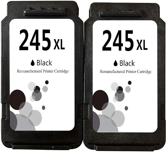 LEBOK for Canon PG245 Black Ink Cartridge Replacement for Canon PG-245XL Remanufactured Ink Cartridges for Canon Pixma iP2820 MX492 MG2924 MX492 MG 2500 MG2520 TS3122 TR4520 Printer 2 Black