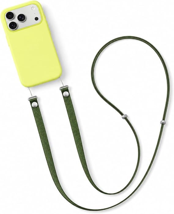 CONSTRAIN - iPhone 17 Pro Max ile uyumlu Tüm Serilerle Çapraz Ayarlanabilir Yüksek Kaliteli Şık Crossbody Strap Telefon Askısı - Yeşil
