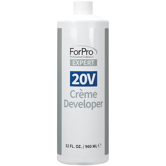 ForPro Expert 20 Volume Creme Developer, 32 Fl Oz for Hair Lightening, Gray Coverage & Color Deposit with Standard Lift