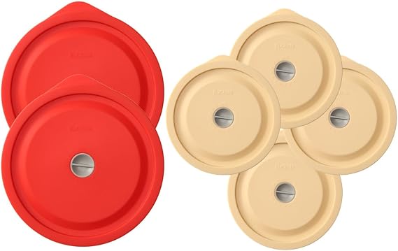 Lids Replacement for Pyrex 7402-PC 7 Cup and 7201-PC 4 Cup 6 Pack Set