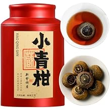 XIXICHA Tangerine Peel Pu-erh Tea Palace Dumpling Tea Xiaoqinggan Orange Puerh Xinhui ChenPi Pu'er Citrus Pu erh Xiao Qing Gan Yunnan 5.64oz