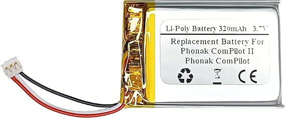 Replacement Battery Compatiable with Phonak ComPilot II, ComPilot Hearing aids, IP462539