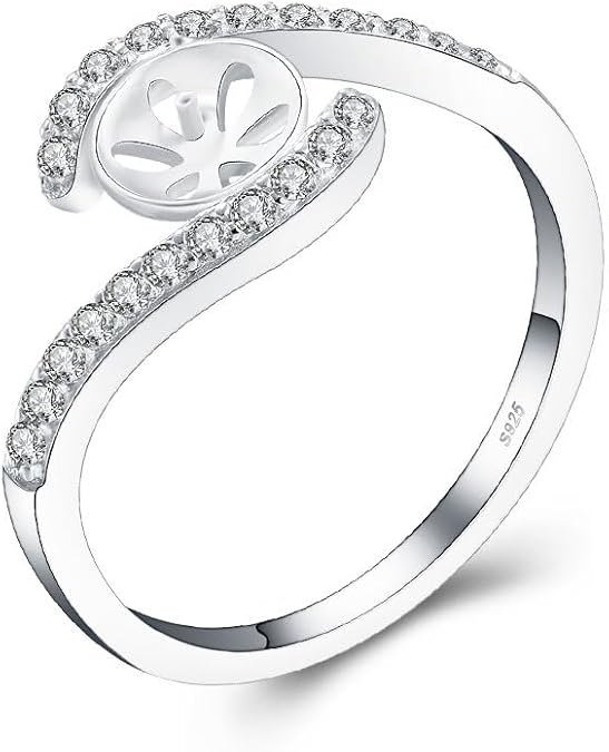 Sterling Silver CZ Crisscross Infinity Love Rings Fitting for Women