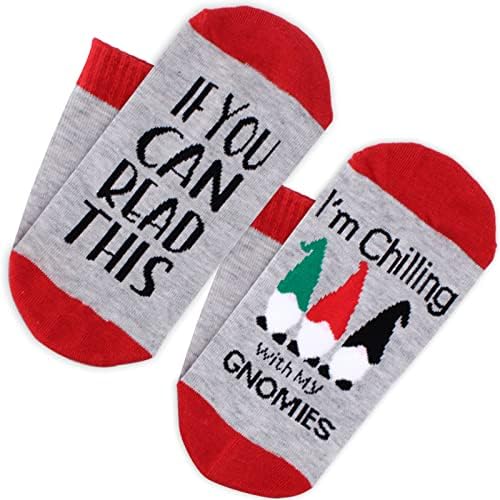 If You Can Read This Socks Novelty Christmas Chilling Socks for Men and Women Funny Gifts, Funky Crazy Dress Cotton Sock