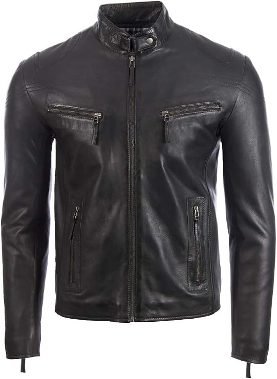 Aviatrix Men's Real Leather Classic Biker Fashion Jacket (UH2P)