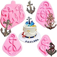 Anchor Silicone Fondant Molds, Ship Anchor Chocolate Baking Molds for Cake Decoration Cupcake Topper Candy Sugar Craft Gum Paste Clay Resin