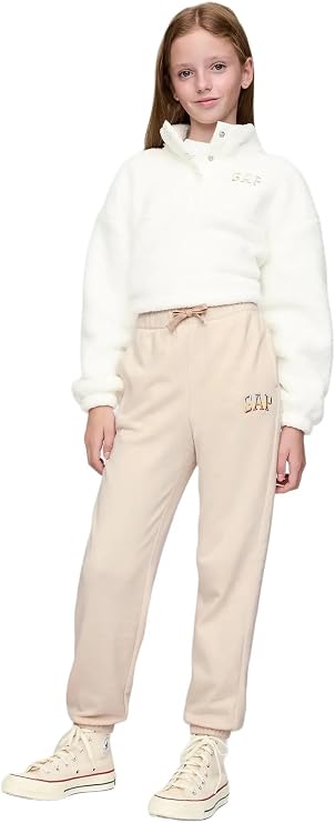 Gap Girls' Logo Pull-on Jogger Fleece Sweatpants
