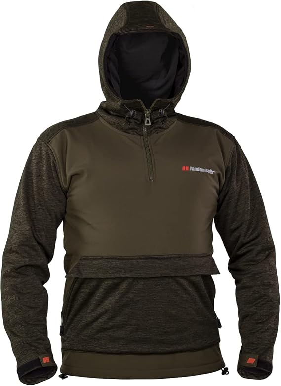 Tandem Baits Lightweight Softshell Jacket for Men Men's Softshell Hoodie, Windbreaker Fleece Jacket with Hood Camping Fishing Hiking Outdoor Sports Waterproof Windproof Breathable