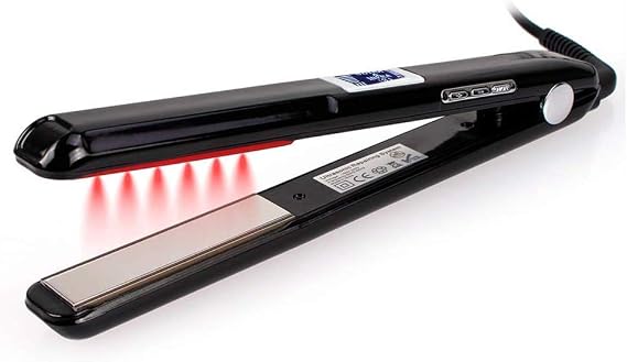 Infrared Cold Iron for Hair Repair, Hair Straightener Tool for Ultrasonic Repair, Straightener Flat Iron with Infrared, Cold Flat Iron for Hair (Black)