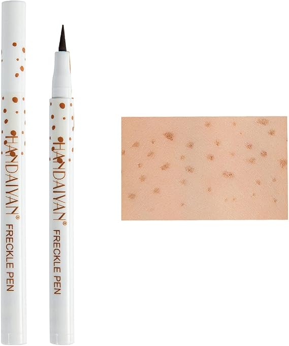 Natural Freckle Pen, Faux Freckles Makeup Lifelike Pen Magic Color, Waterproof Long Lasting Soft Dot Spot for Effortless Sunkissed Makeup, 01#, Light Brown