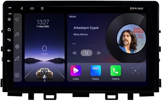 9 İnç Android Multimedya CarPlay Android Auto Navigasyon Kameralı 4GB RAM 32GB - Kia Stonic 2017-2021 ile uyumlu