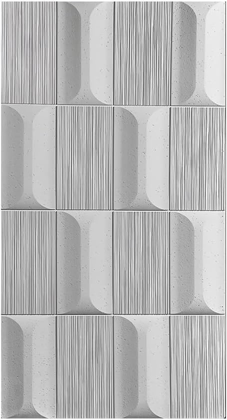 LXHELIVERY 1PC Faux Stone Panels Interior -Faux Siding Panels Exterior Artificial 3D Veneer Siding for Interior Accent & Fortress/Courtyard Decor(White)