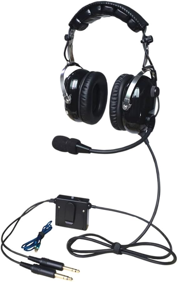 UFQ A28 ANR Aviation Headset Active Noise Reduction A28 MP3 Input b Grade Hi-Fi Sound for Music with Headset Bag