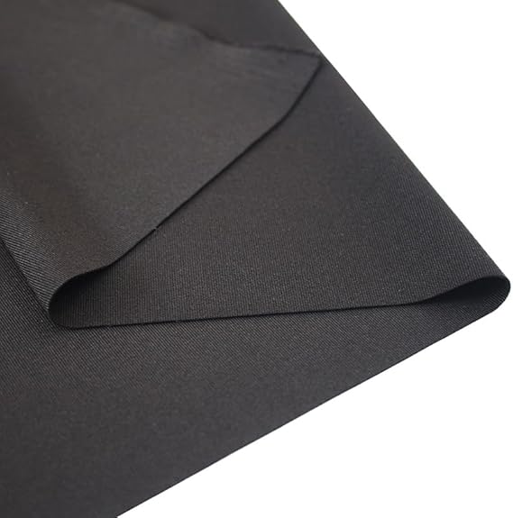 Nylon Spandex Fabric | 4-Way Stretch Nylon Matte Tricot Swimsuit Fabric | Swimwear, Sports, Dance, Yoga Wear (Black)