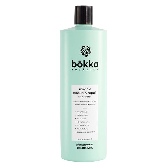 Bokka Botanika Plant Powered Color Care Miracle Rescue & Repair Shampoo 32oz/946ml