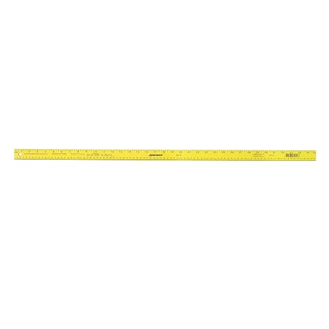 Swanson 36-Inch Aluminum Straight Edge Guide Yellow with Black Marks, AE141 | High-visibility yellow 2-foot straight edge layout rule made from premium structural aluminum delivering mistake-free layouts