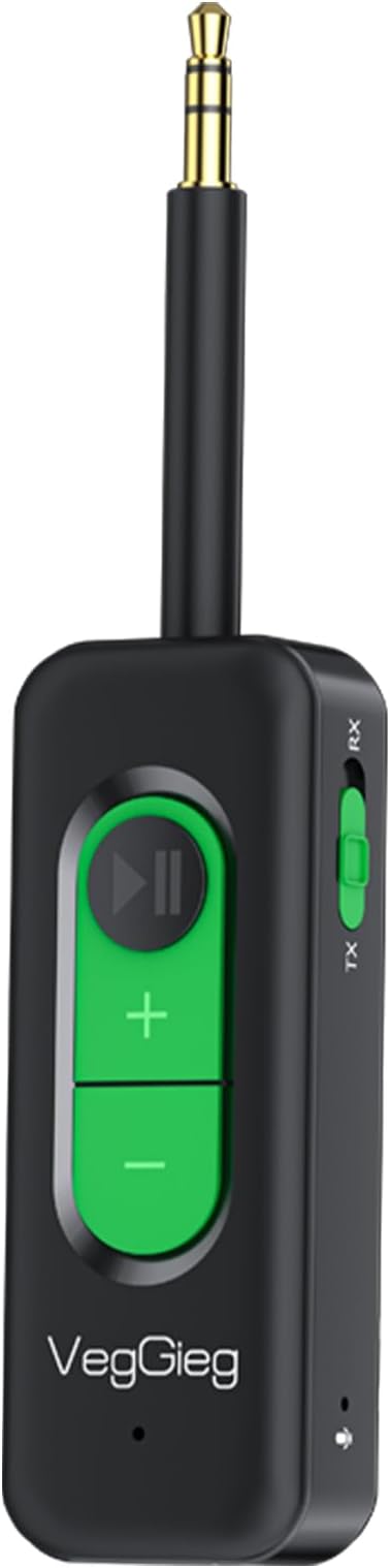 Veggieg Aux Bluetooth 5.4 Transmitter & Receiver Wireless Audio Adapter