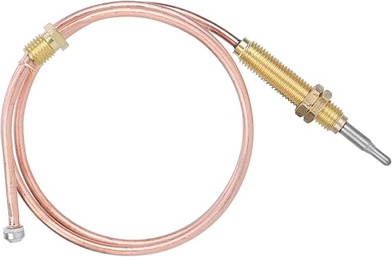 Universal Replacement Thermocouple for Gas Ovens, Boilers, Water Heaters, 600 mm Length, M8 Thread Heater, Gas Burner, Thermocouple Probe for Fireplace, Grill Accessories